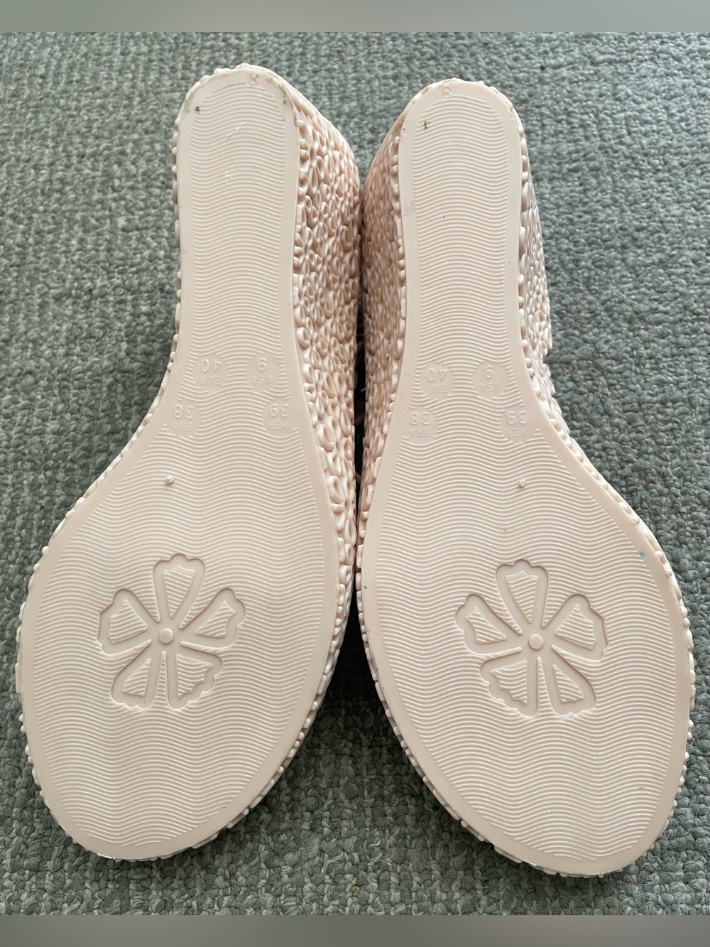 MELISSA + VIVIENNE WESTWOOD Anglomania Women's Blush Pink Wedge Sandals - Picture 12 of 13